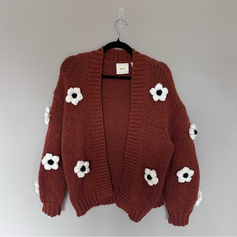 Anthropologie Maeve Floral Sweater